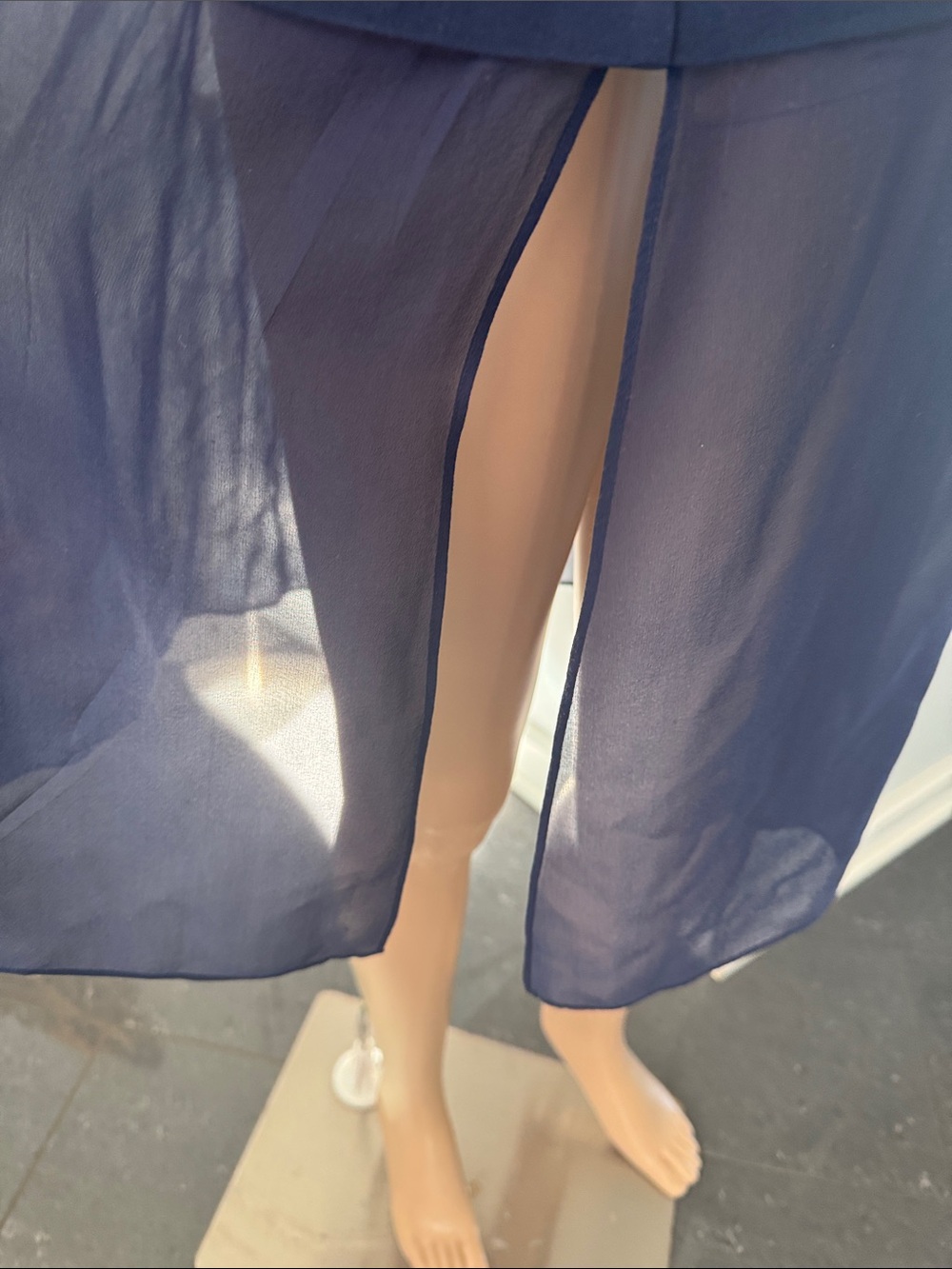 Eileen Fisher Navy Silk Tunic - Picture 6 of 7